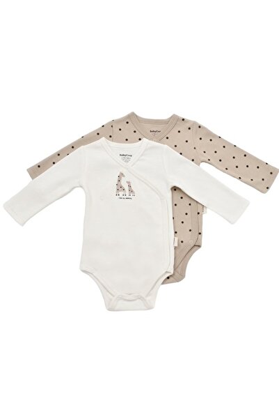 JollyMag Set of 2 long-sleeved wrap bodysuits, Giraffe, BabyCosy, 100% cotton...