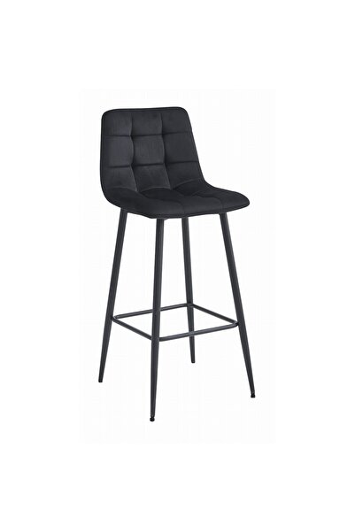 JollyMag Scaun de bucatarie/bar, Artool, Arceto, catifea, otel, negru, 43.5x3...