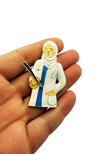 BB BİBUTİKSHOP Kadın Doktor Hemşire Broş – Tıp Figürlü Renkli Rozet Pin Hediy...