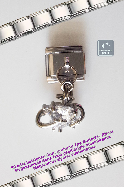 Miss TBee Italian Steel Bracelet - Single Charm