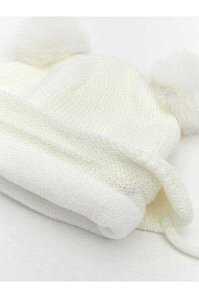 LC Waikiki LCW baby Ponpon Detaylı Kız Bebek Kar Şapkası