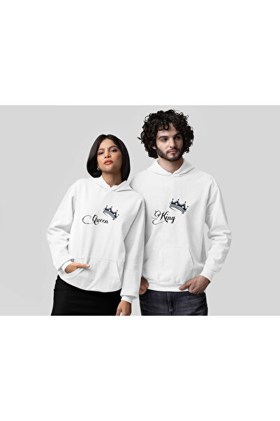 NEVERMIND سترة كومبيني كينغ كوين من ديفاير – هوديي بغطاء للرأس للزوجين