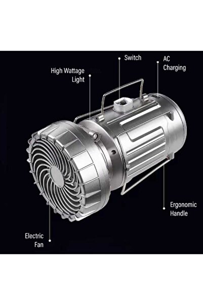 Generic Hanging Camping Light with Fan for Camping Portable Camping Fan LED Light Solar Powered Rechargeable