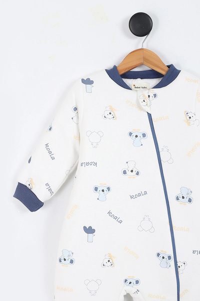 Ofislot Koala Desenli Astarlı Uzun Kollu Pamuklu Kışlık Çocuk Erkek Bebek Uyku Tulumu 2.5 Tog 2 3 4 5 6 Yaş