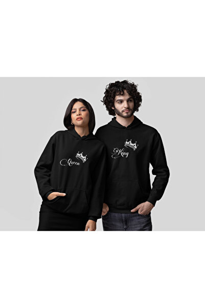 NEVERMIND سترة كومبيني كينغ كوين من ديفاير – هوديي بغطاء للرأس للزوجين