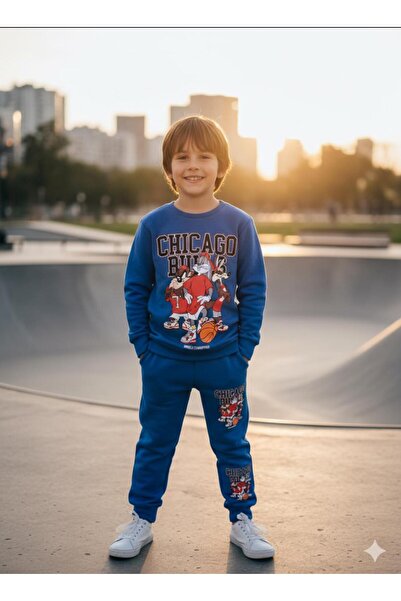 LİTTLE TORTOİSE Set de trening cu imprimeu Chicago Bulls pentru băieți