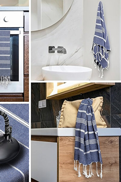 ROVAOS Mio 2'li Set Peştemal Banyo & Mutfak Havlu - 45x90 cm Mutfak, El, Yüz,...