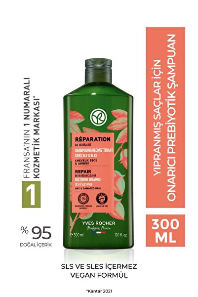 Yves Rocher Saçlarınıza Tazelik Katan,Her Yıkamada Ferahlık Verici Besleyici ve Onarıcı Şampuan 300 Ml