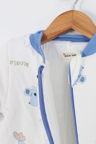 Ofislot Koala Patterned Lined Long Sleeve Cotton Winter Children's Baby Boy Sleeping Bag 2.5 Tog 2 3 4 5 6 Years Old