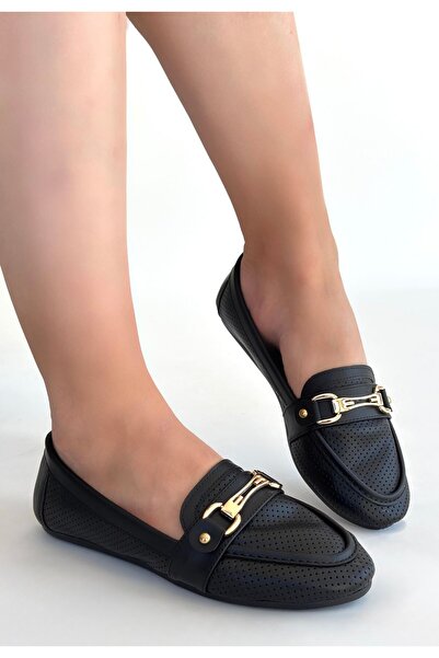 Zerenyus Rain Orthopedic Daily Black Ballet Flats