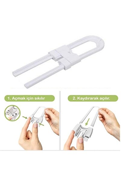 Go İthalat Baby Child Drawer and Cabinet Protection Rail Safety System Safety Lock (5273)