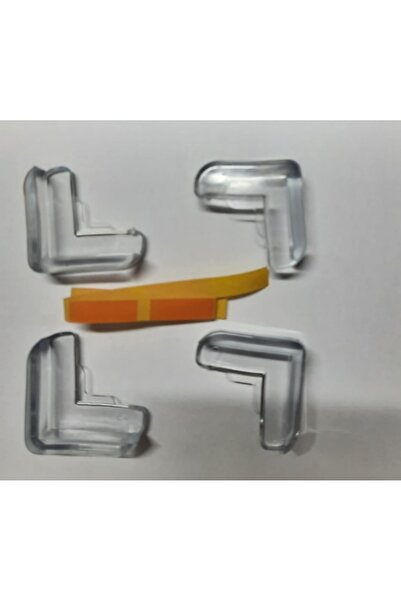 Go İthalat 4-Piece Table Coffee Table Corner Protector Silicone - Child Protection Device (5273)