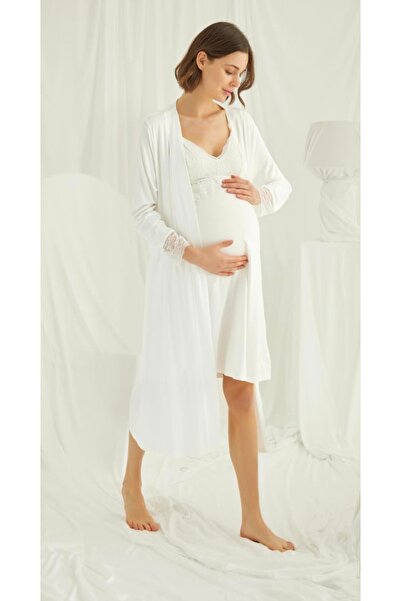 NightLove Monamise Lace Maternity Pajama Set 18672