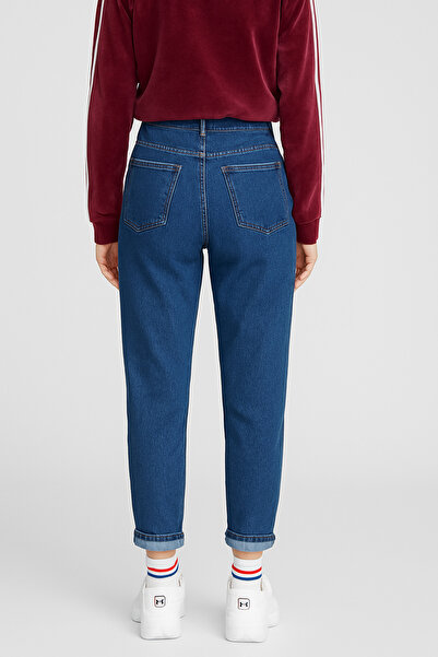 Lyvens Kadın Lacivert Mom Jean Yüksek Bel Lyven's