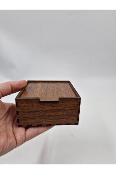 Mu Art Ahşap Cutie organizatoare de birou din lemn pentru agrafe