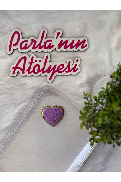 SOFT 0-3 години бебешка фиба за коса с лилаво сърце за бебета с малко или без...