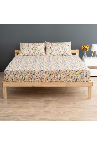 STOREMAX Sellbuyst Liberty 100X200 Fitted Sheet Set, Yellow Trendy 266450