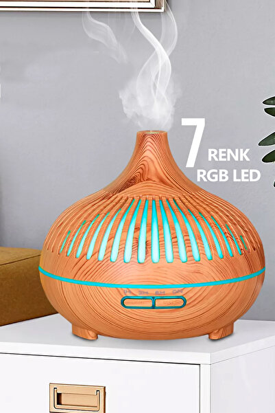 Bood Technology Hava Nemlendirici Vazo Led Lamba Aroma Difüzörü Koku Giderici...