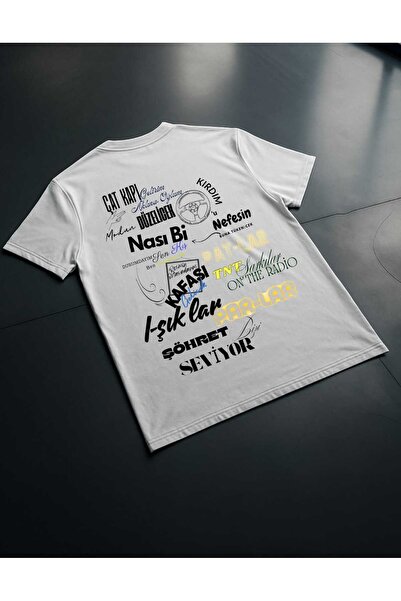 barsdepo Tricou unisex din țesătură 100% bumbac, imprimat pe spate, cu versuri de cântec Manifest, de înaltă calitate