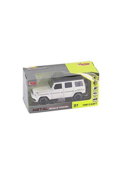 Vardem Km-3261B-Vardem Boxed Pull and Drop 1:32 Metal Jeep with Light and Sound