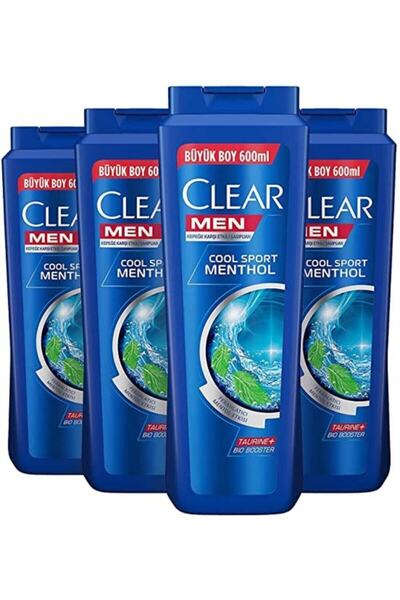 Clear Men Cool Sport Menthol Shampoo 600 ml X 4