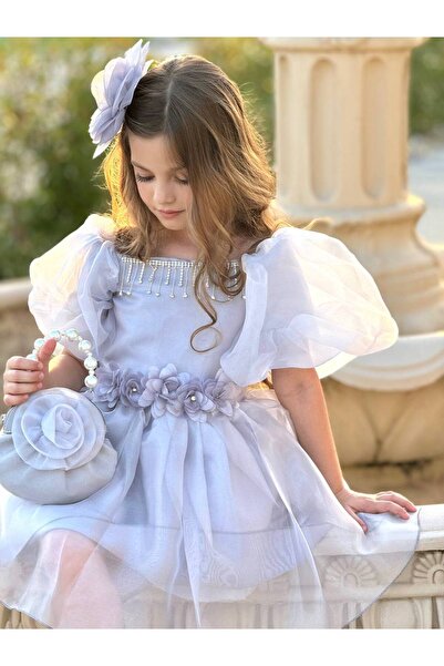 Bayona مجموعة ملابس الأطفال للموسم الجديد – فستان + ربطة شعر + حقيبة