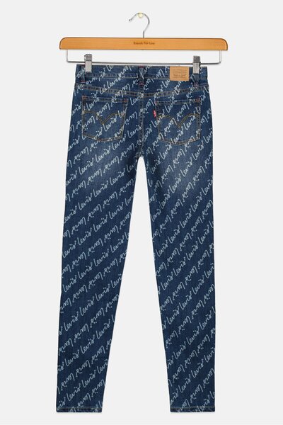 Levi's Toddlers Girl Skinny Fit Allover Print Jeans, Multicolor