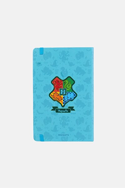 Harry Potter Spells And Charms Ruled Journal With Pocket, Blue