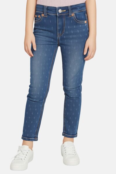 Levi's Kids Girl Textured Denim Jeans, Blue