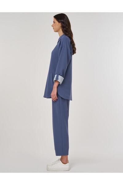 Kayra Punto Stitched Double Suit Indigo