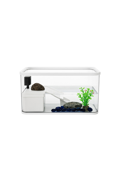 SunSun FG-B3F Turtle Aquarium – with climbing ramp, basking island, filtration and compact design