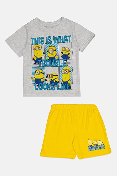 Disney Toddlers Boy 2 Pieces Minions T-Shirt With Shorts Pyjama Set, Multicolor