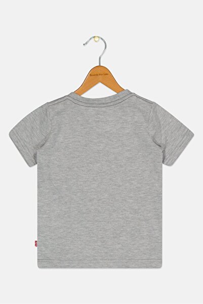 Levi's Toddlers Boy Crew Neck Brand Logo Short Sleeve T-Shirt, Grey