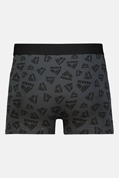 RBX بوكسر رجالي مطبوع بالكامل، 3 قطع، مجموعة أسود/رمادي