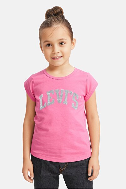Levi's Toddlers Girl Brand Logo Short Sleeves T-Shirt, Pink