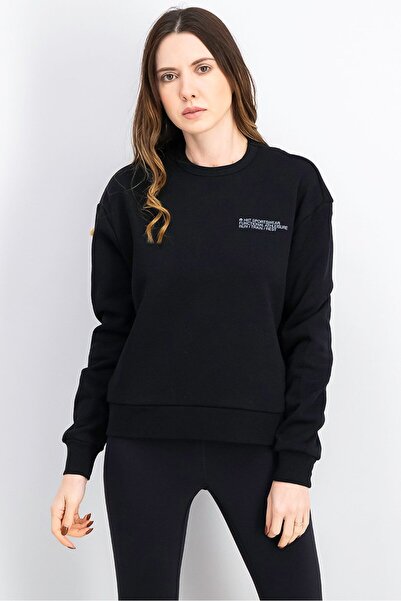 HIIT Women Sportswear Fit Training Sweatshirt, Black