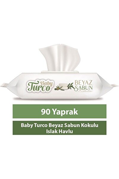 Baby Turco Beyaz Sabun Kokulu Islak Havlu 90'lı