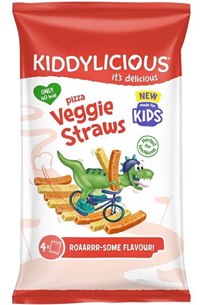 Kiddylicious Pizza Veggie Straws | Delicious Finger Food Kids Snack | Gluten Free | Suitable for 3+