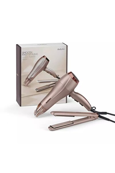 BABYLİSS Golden Bundle Hair Dryer+Straightener, Dryer 2300W