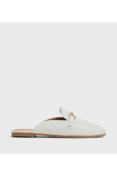 Call it Spring حذاء ميولز Alyah النسائي الأبيض ذو الملمس المنسوج