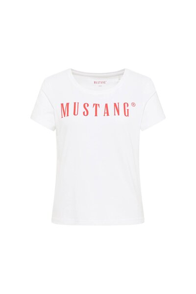 Mustang Damen T-Shirt - Alma, Baumwolle, Rundhals, Logo