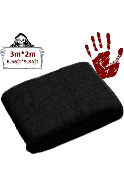 Puoxbim Halloween decoration Puoxbim, cotton, black, 3 x 2 m