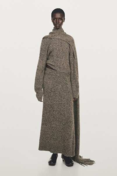 Massimo Dutti %100 kaşmir triko kayık yaka kazak