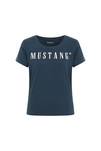 Mustang Damen T-Shirt - Alma, Baumwolle, Rundhals, Logo