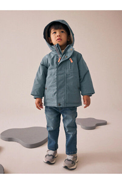 Next Baby Waterproof Borg Lined Boys' Parka Coat