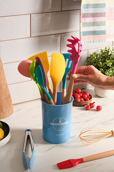 Karaca 12 Piece Silicone Serving Set with Supernova Stand