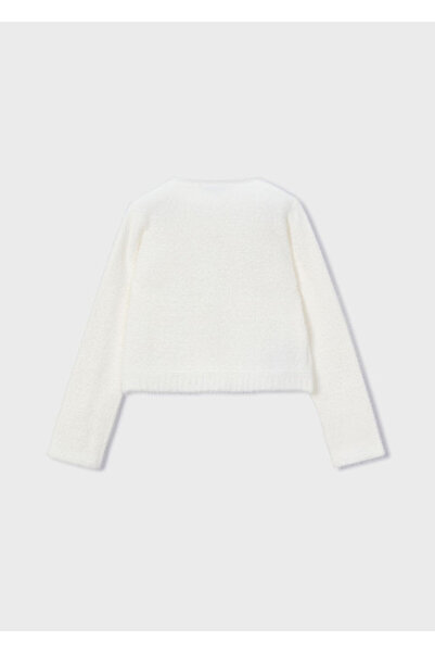 MAYORAL Kız Çocuk Kürklü Örme Hırka Krem 4310