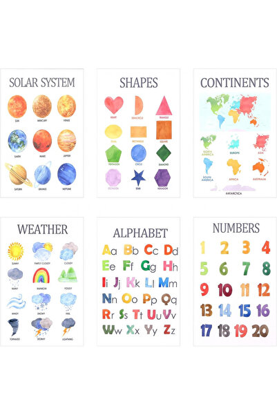 Goshies Set de 6 fișe educative pentru copii Goshies, hârtie, multicolor, 21,...