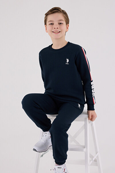 U.S. Polo Assn. U.S. Polo Assn. Boys Navy Jumpsuit Set