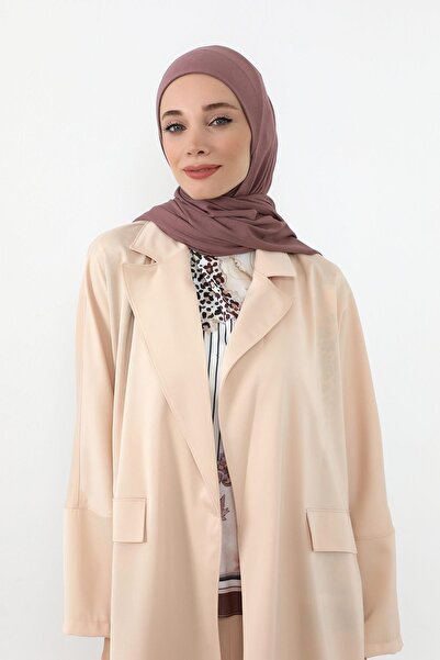 Aisha's Design Πρακτικό χτενισμένο βαμβακερό σάλι που καλύπτει τον λαιμό, PS-59, Dusty Rose